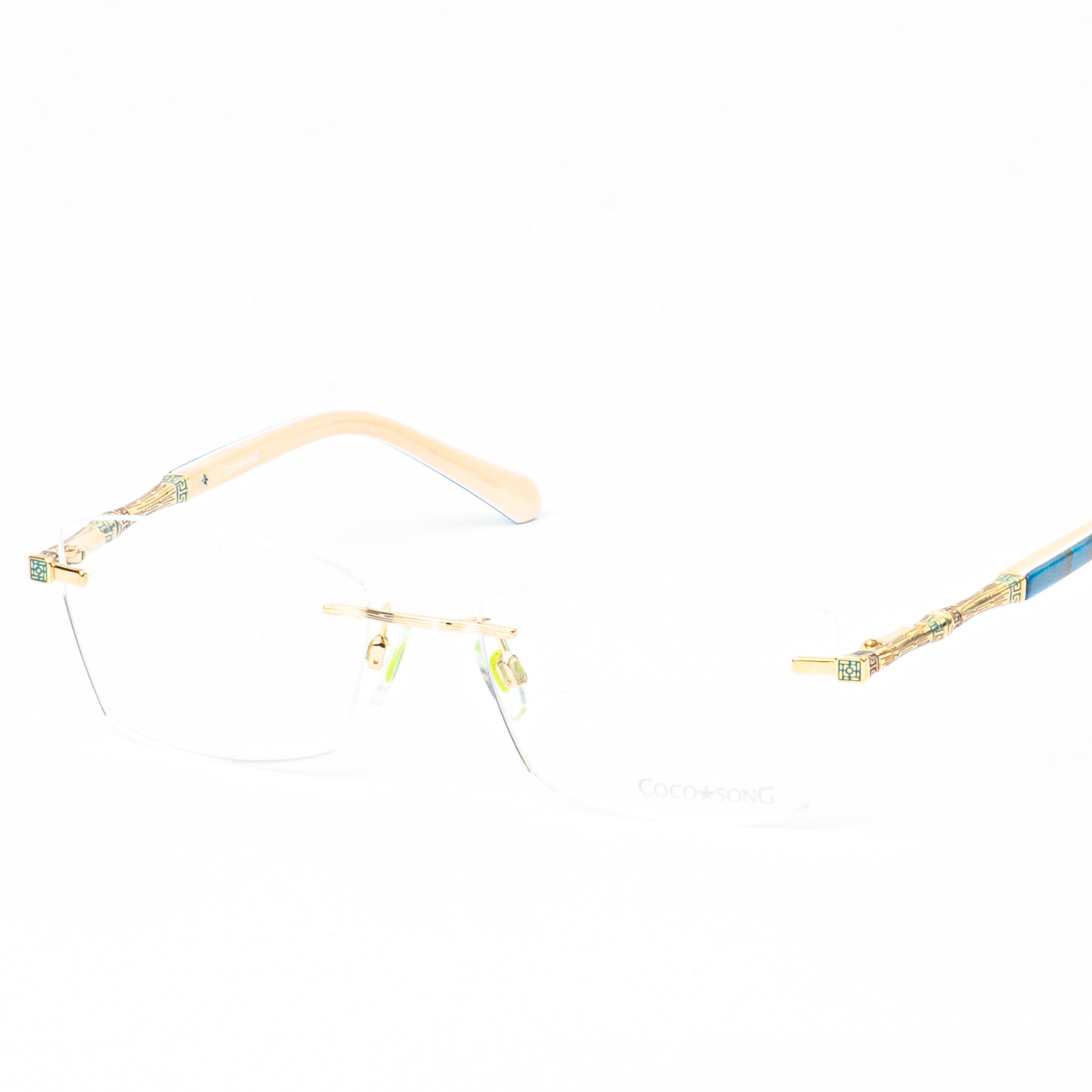 Coco Song (Rimless) Eyeglasses Model Slow Blues Colour 3