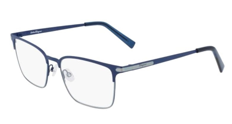 FERRAGAMO | SF2207 | 463 MATTE BLUE/RUTHENIUM
