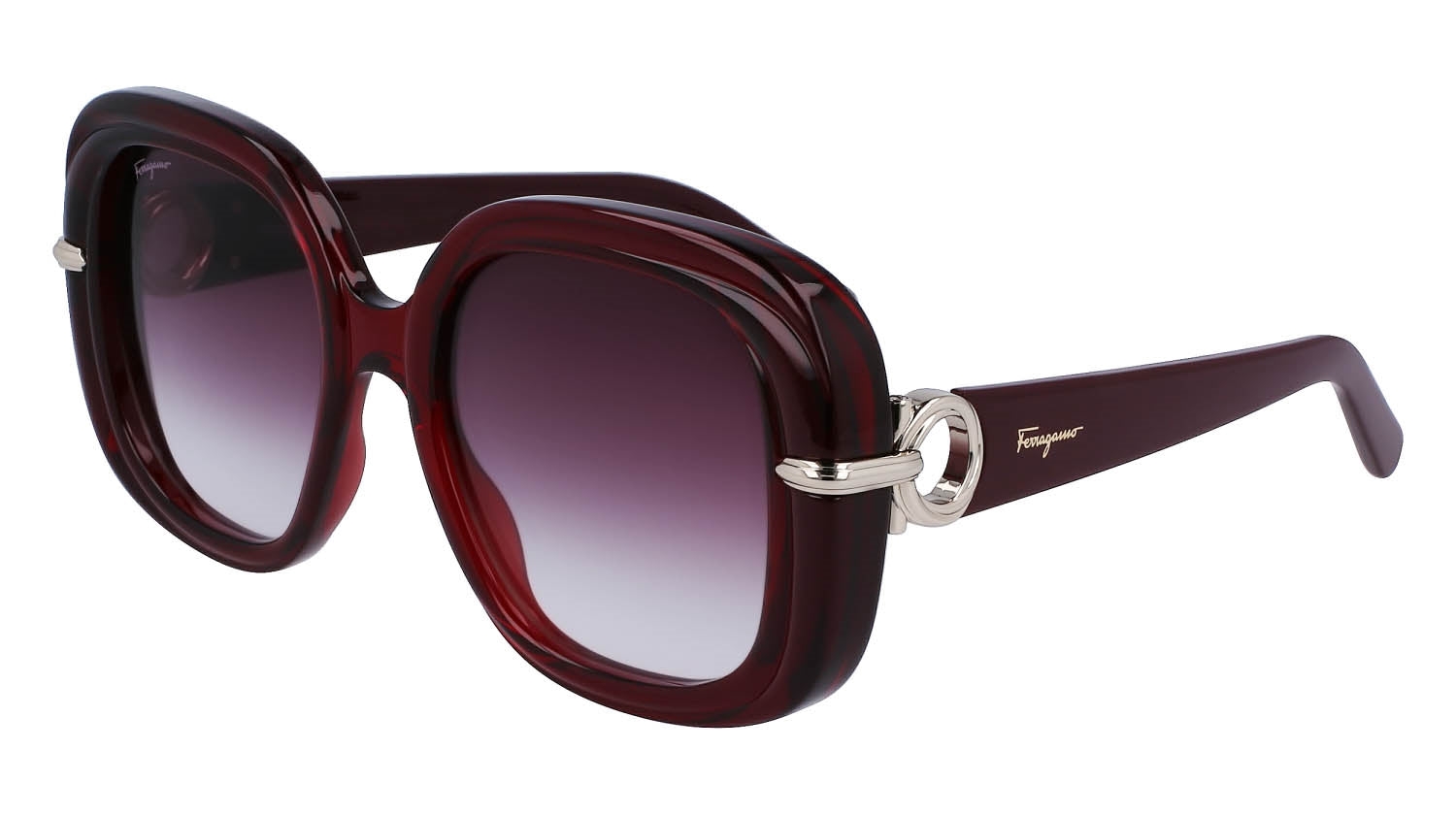 FERRAGAMO Sunglasses Model SF1058S Colour 612 TRANSPARENT BURGUNDY